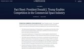 特朗普签新令：为美国商业航天“松绑”促发展